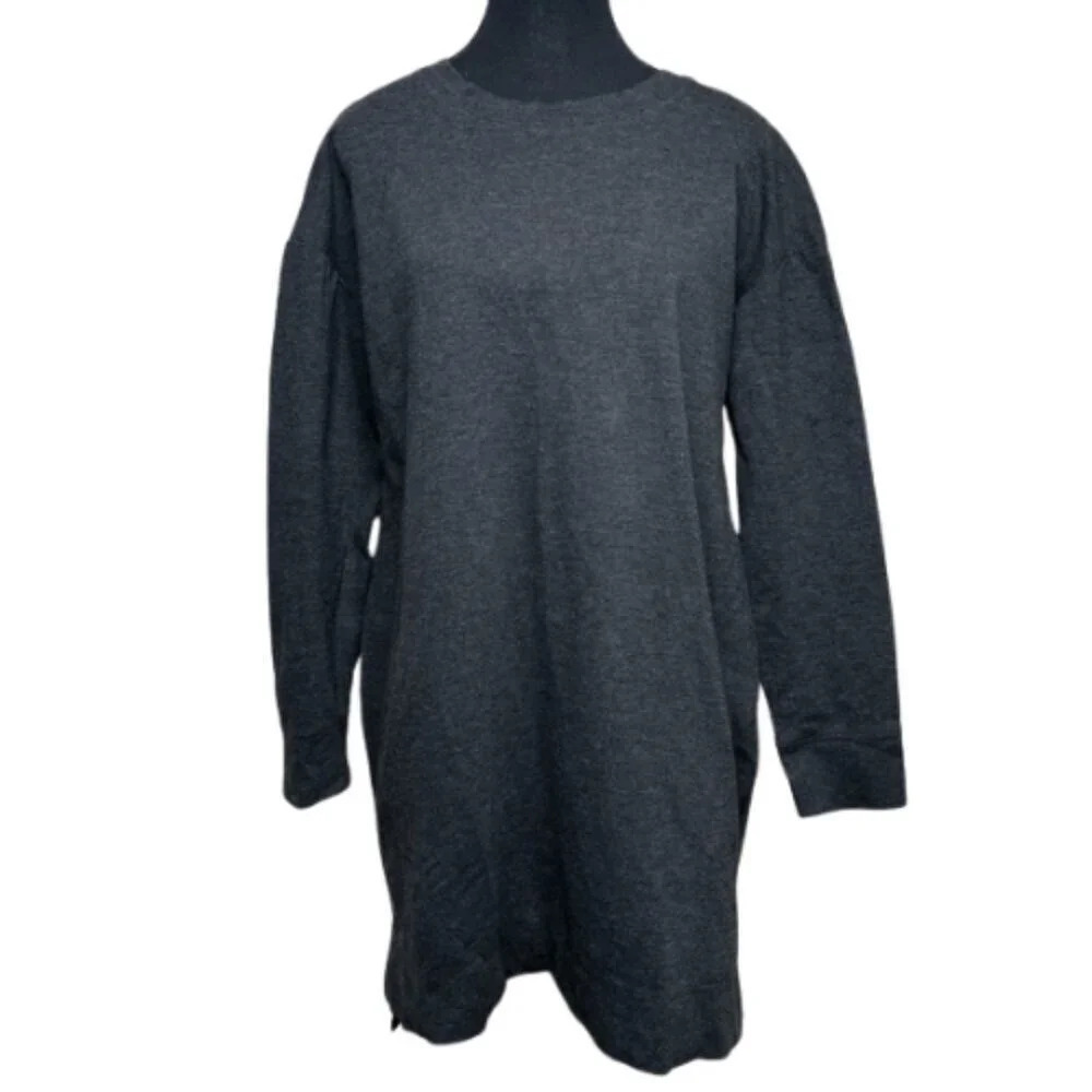 TARIFF - CHINA - Lord & Taylor Womens Size Medium Grey Crew Neck Weighted Dress